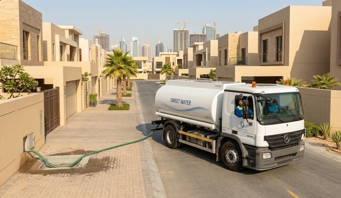 Sweet Water Tanker Supply - clean and safe sweet water tanker supply Dubai for villas, buildings, labor camps, and commercial properties.
